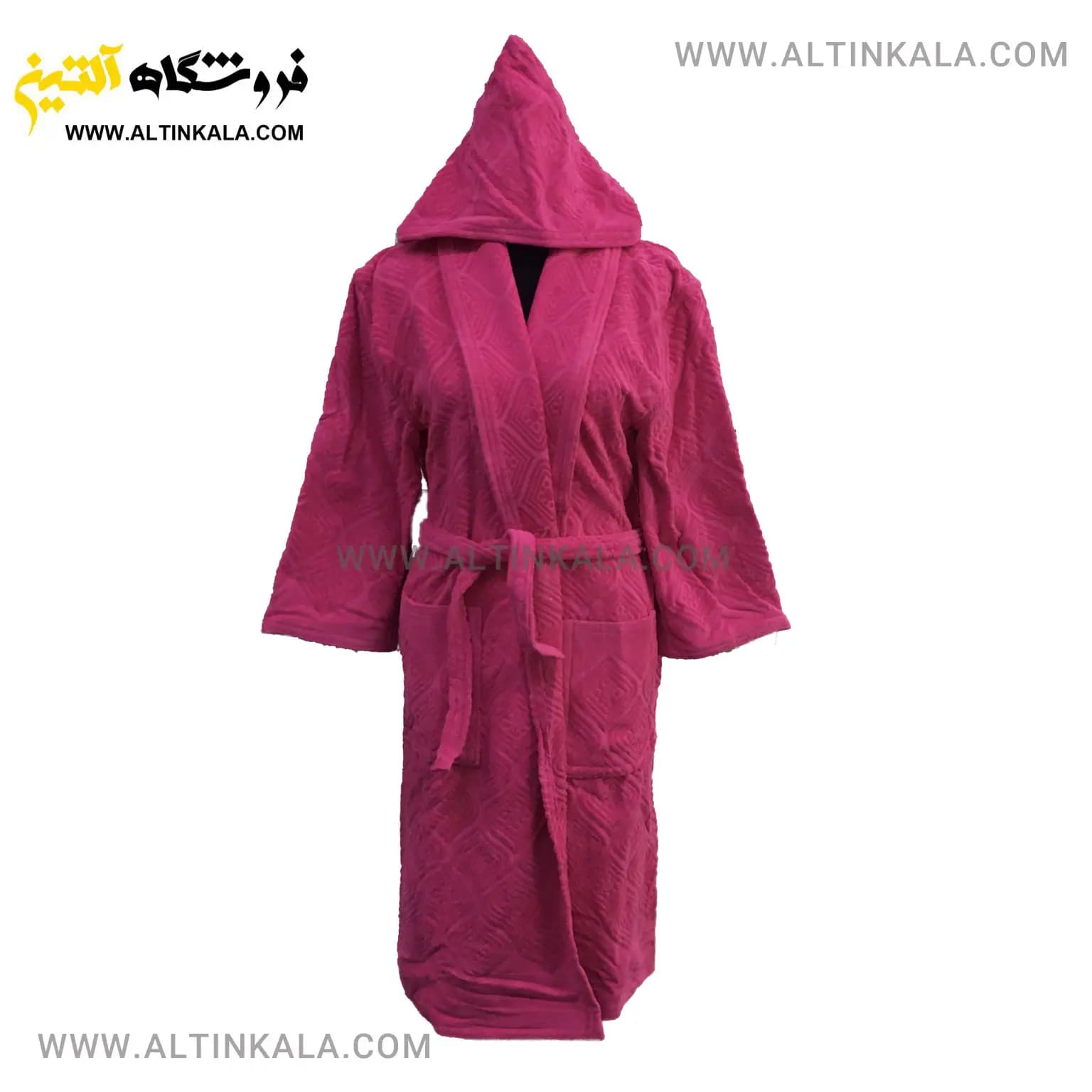 حوله پالتویی ماندگار طرح کرال صورتی سایز L