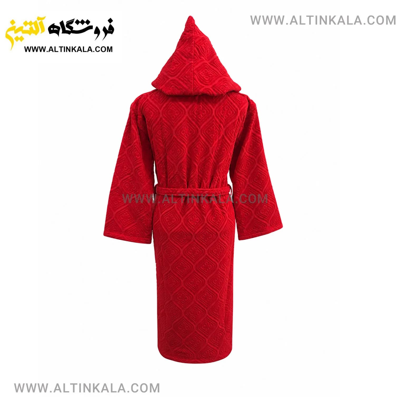 حوله پالتویی ماندگار طرح کرال قرمز سایز L — تصویر ۲