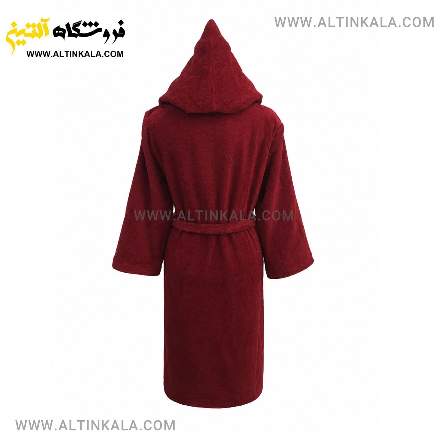 حوله پالتویی ماندگار طرح ساده زرشکی سایز XL — تصویر ۲