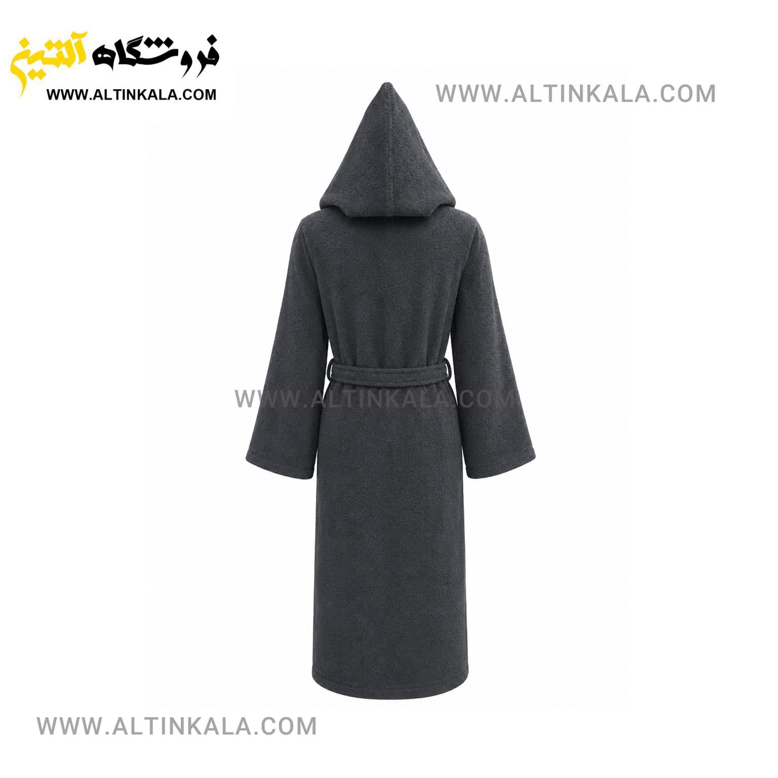 حوله پالتویی ماندگار طرح ساده طوسی سایز L — تصویر ۲