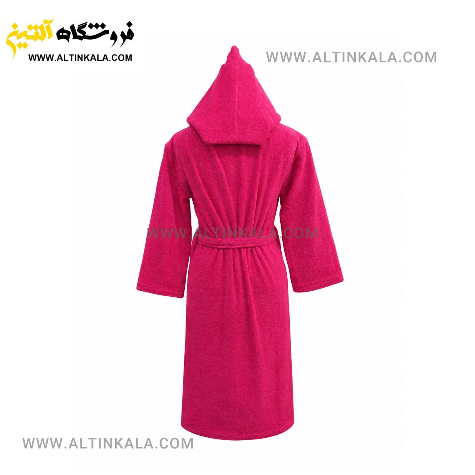 حوله پالتویی ماندگار طرح ساده صورتی سایز XL — تصویر ۲
