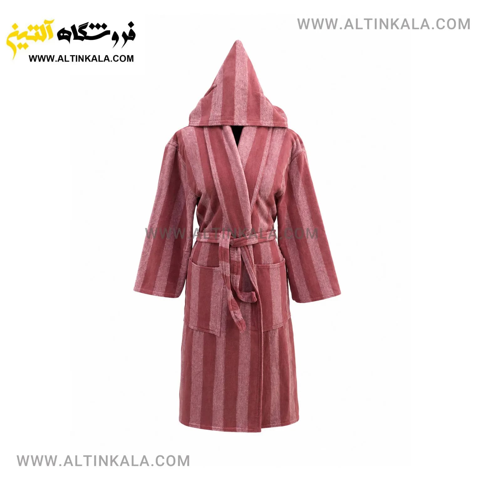 حوله پالتویی ماندگار طرح ملانژ پیازی سایز L