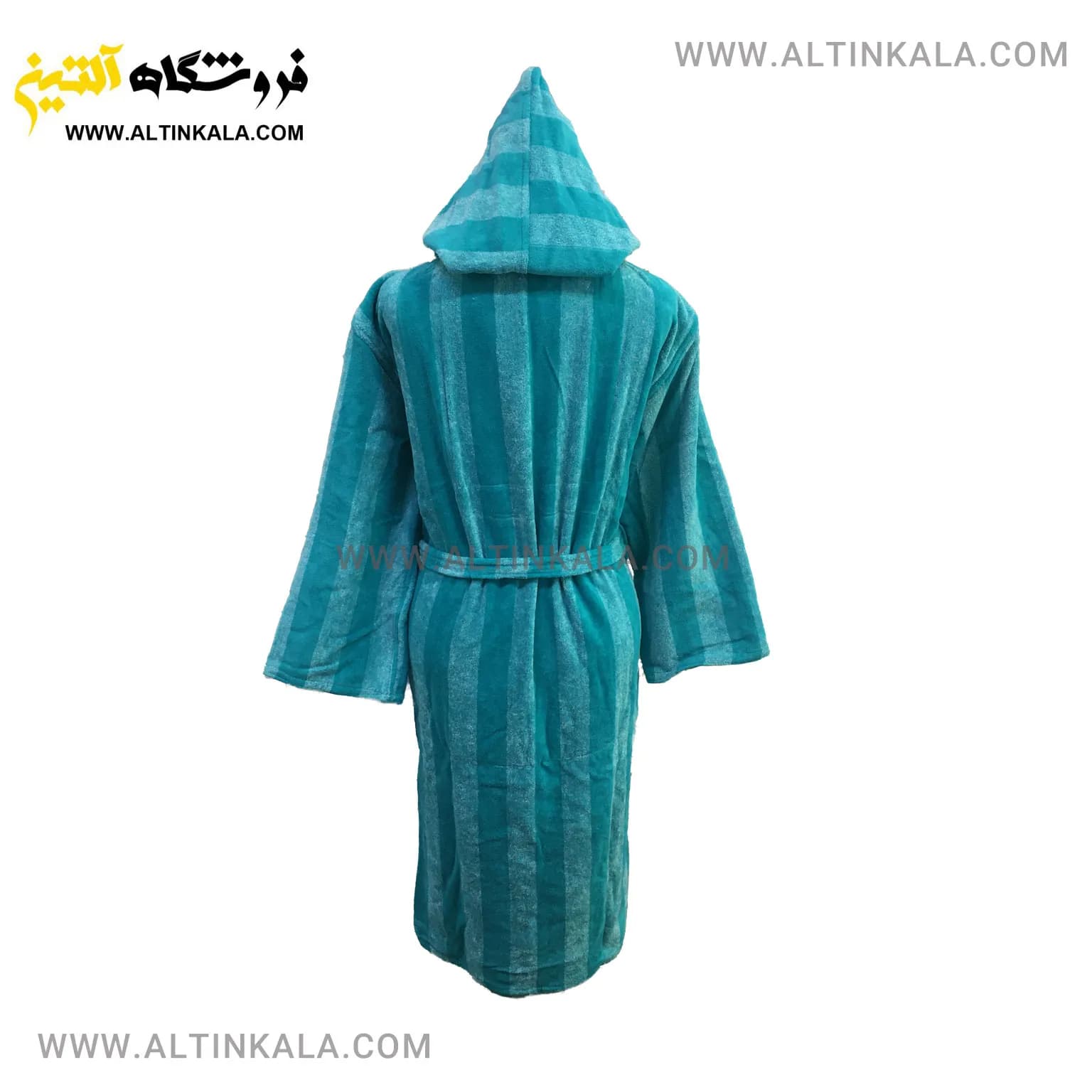 حوله پالتویی ماندگار طرح ملانژ سبز بنتونی سایز L — تصویر ۲
