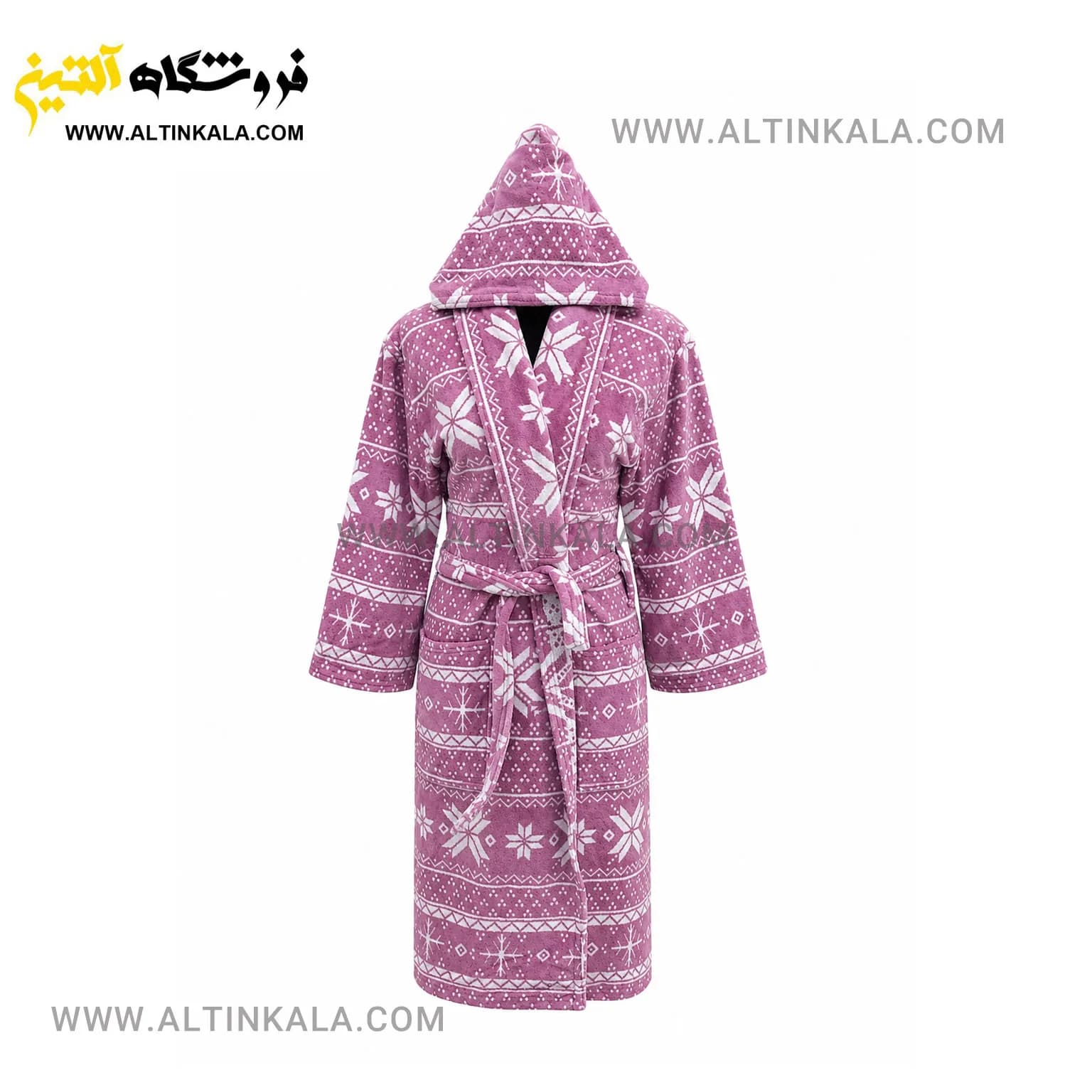 حوله پالتویی ماندگار طرح برف پیازی سایز L