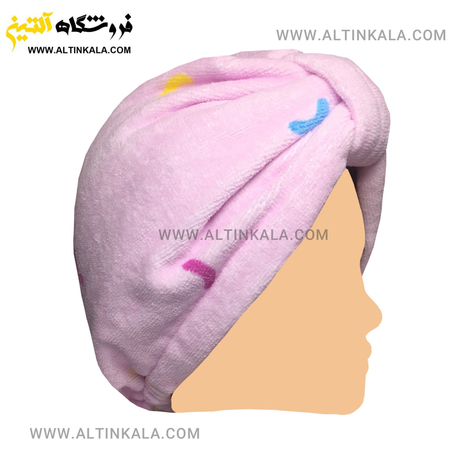 کلاه حمام پودایران طرح تک شاخ صورتی