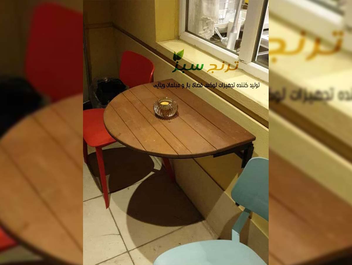 میز بالکن تاشو نیم دایره — تصویر ۷