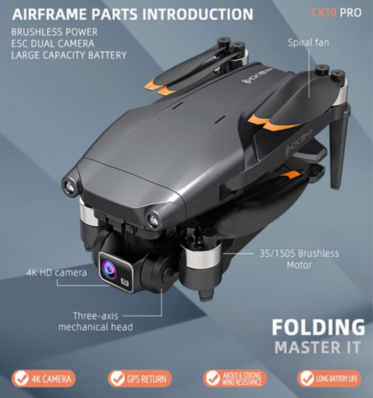 کوادکوپتر CK 19 Pro — تصویر ۳
