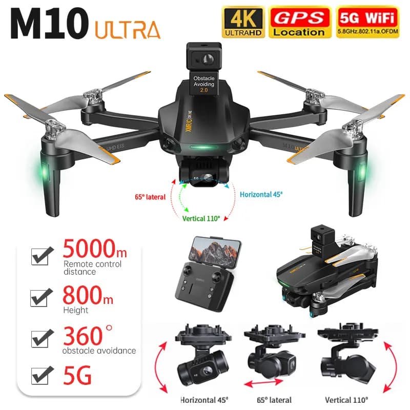کوادکوپتر (2025) M10 ULTRA PLUS کابل دیجیتال