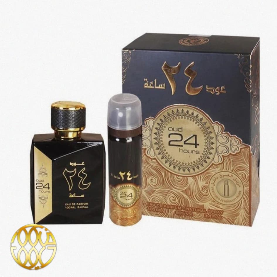 ادوپرفیوم زنانه عود 24 ساعته (Oud 24 Hours) ارض الزعفران ۱۰۰ میل | رایحه شرقی گلی گرم و شیرین