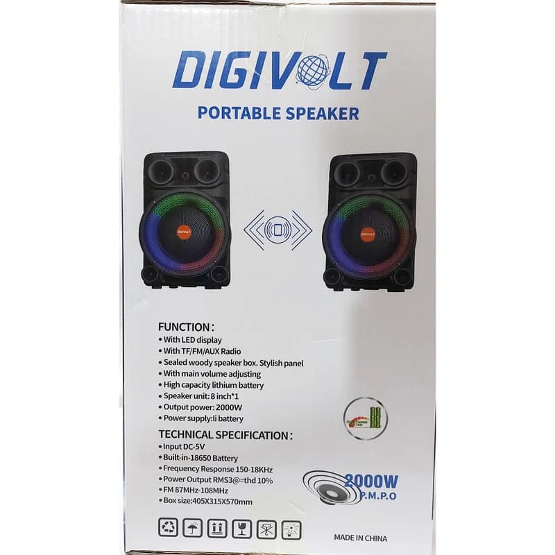 اسپیکر بلوتوثی قابل حمل دی جی مدل DG-1116 — تصویر ۲