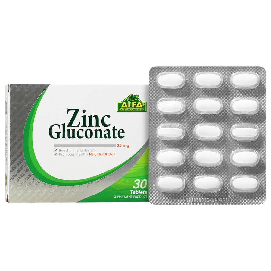 زینک گلوکونات 35 میلی گرم 30عددی آلفا ویتامینز