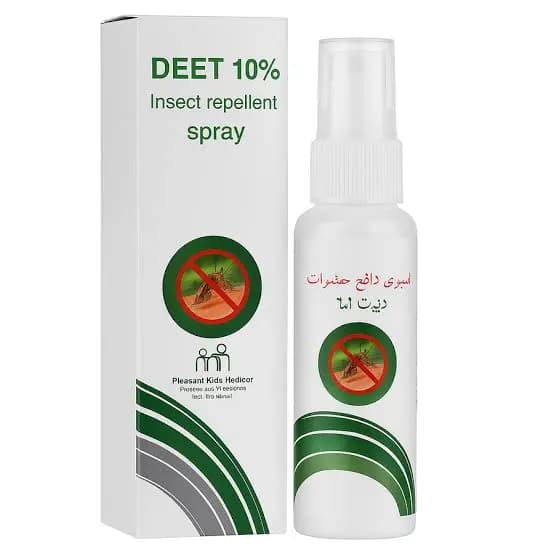 ویژگی های اسپری دافع حشرات دیت 10 درصد 40 میلی لیتر