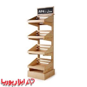 استند نان فروشگاهی چوبی چهار طبقه — تصویر ۲
