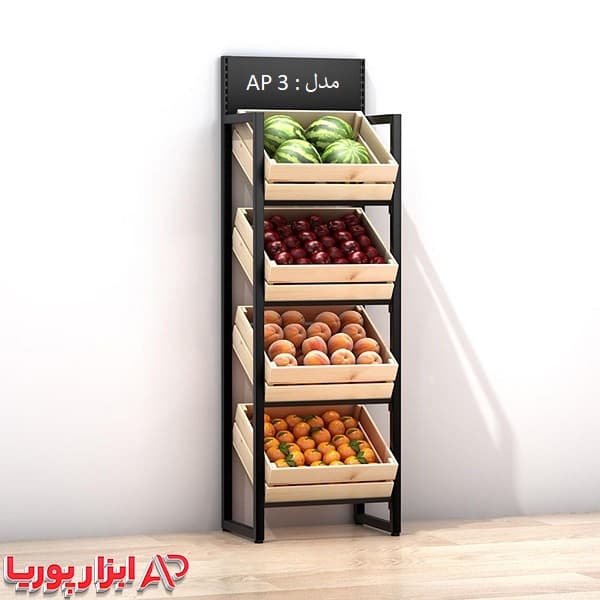 استند میوه فلزی چهار طبقه