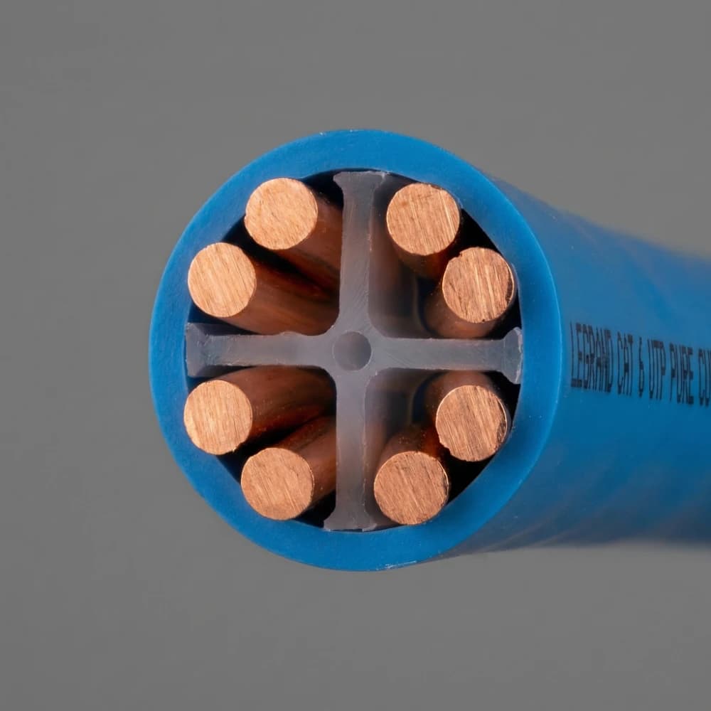 کابل شبکه Cat6 UTP تمام مس (CU) – حلقه ۳۰۵ متری
