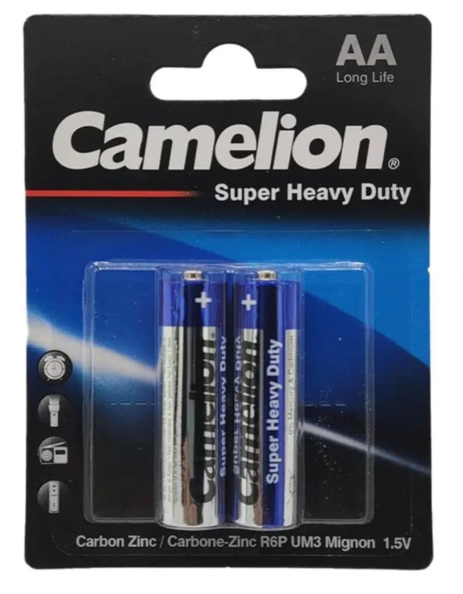 باتری قلمی کملیون مدل super heavy duty بسته 2 عددی — تصویر ۲