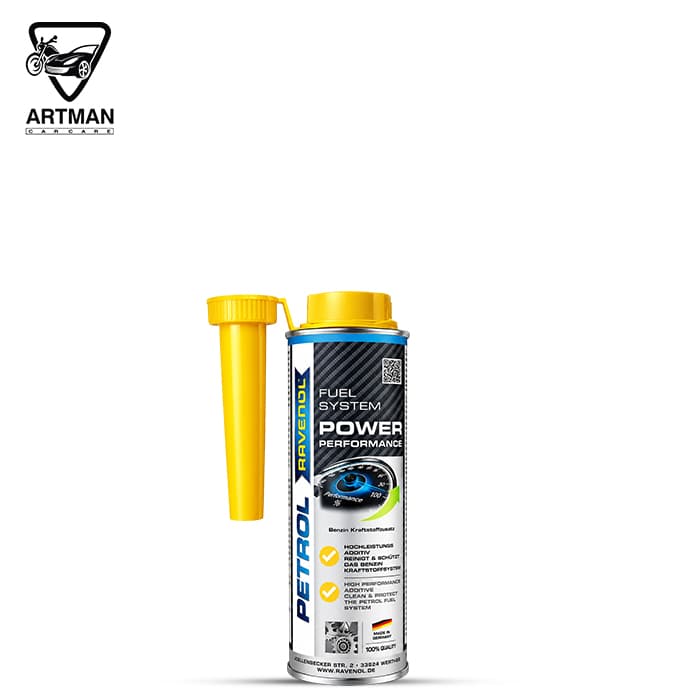مکمل بنزین برند راونول RAVENOL مدل پاور پرفورمنس حجم 300 میلی لیتر