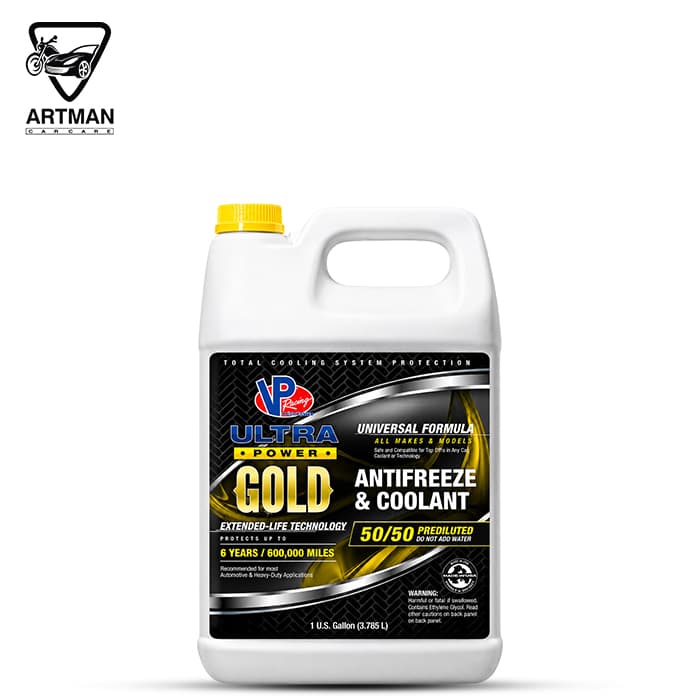 کولانت و ضدیخ مولتی Ultra Power Gold برند وی پی رِیسینگ VP Racing حجم 3.78 لیتر