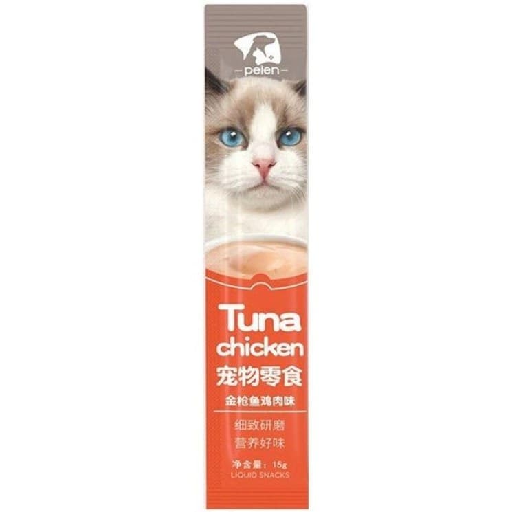 بستنی گربه با طعم ماهی تن و مرغ pet Snack chicken & TUNA وزن 10 گرم