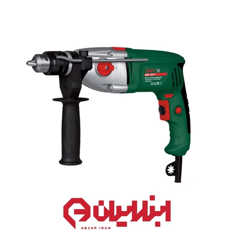 دریل 13 میلیمتر گیربکسی دو سرعته دی دبلیو تی مدل DWT SMB-1050T