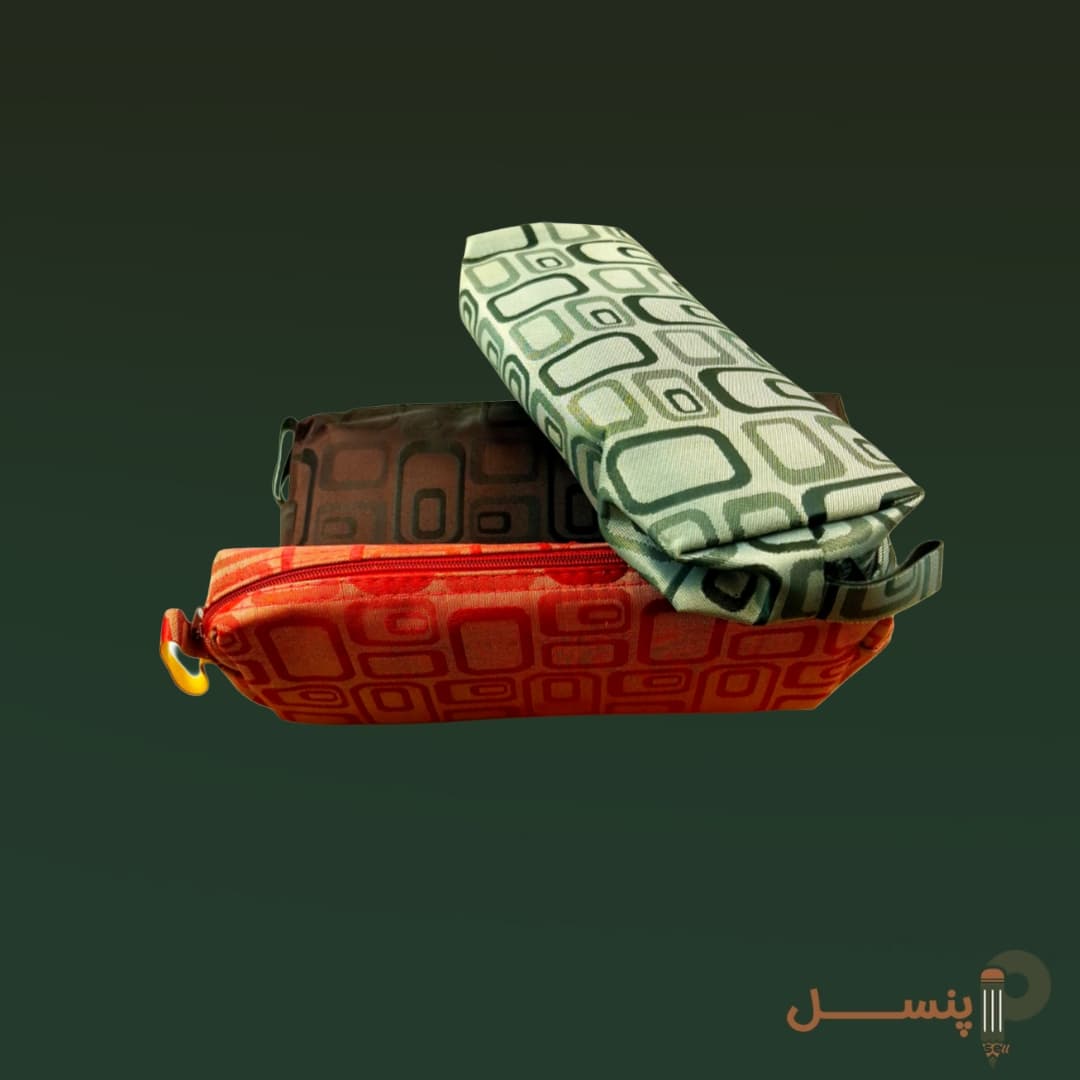 جامدادی پارچه‌ای تک زیپ طرح کلاسیک — تصویر ۲