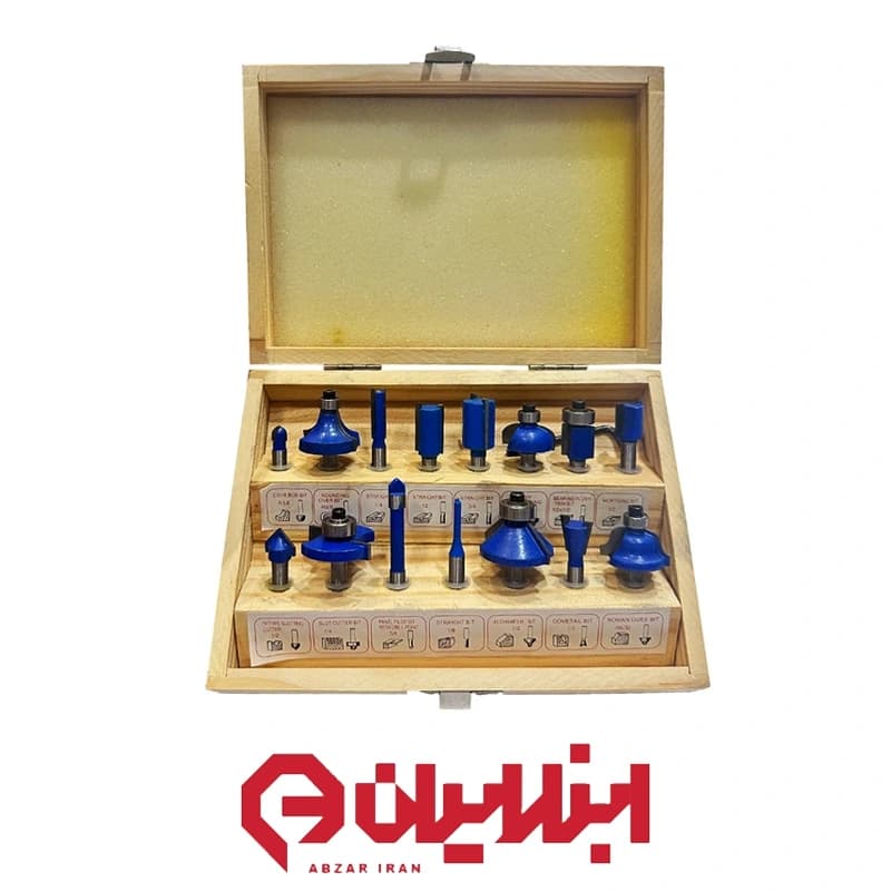 ست ۱۵ عددی تیغ اور فرز الماسه پایه ۶ تکنوسون — تصویر ۳