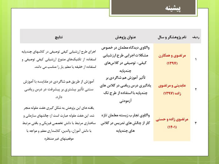 پاورپوینت طراحی الگوی تدریس در مدارس چند پایه (31982) — تصویر ۳