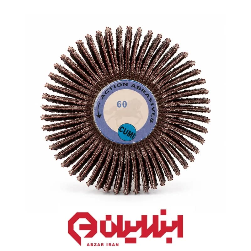 سنباده چتری قطر ۶۰ میلیمتر – پهنای 30 میلیمتر – مش 60 – شافت 6
