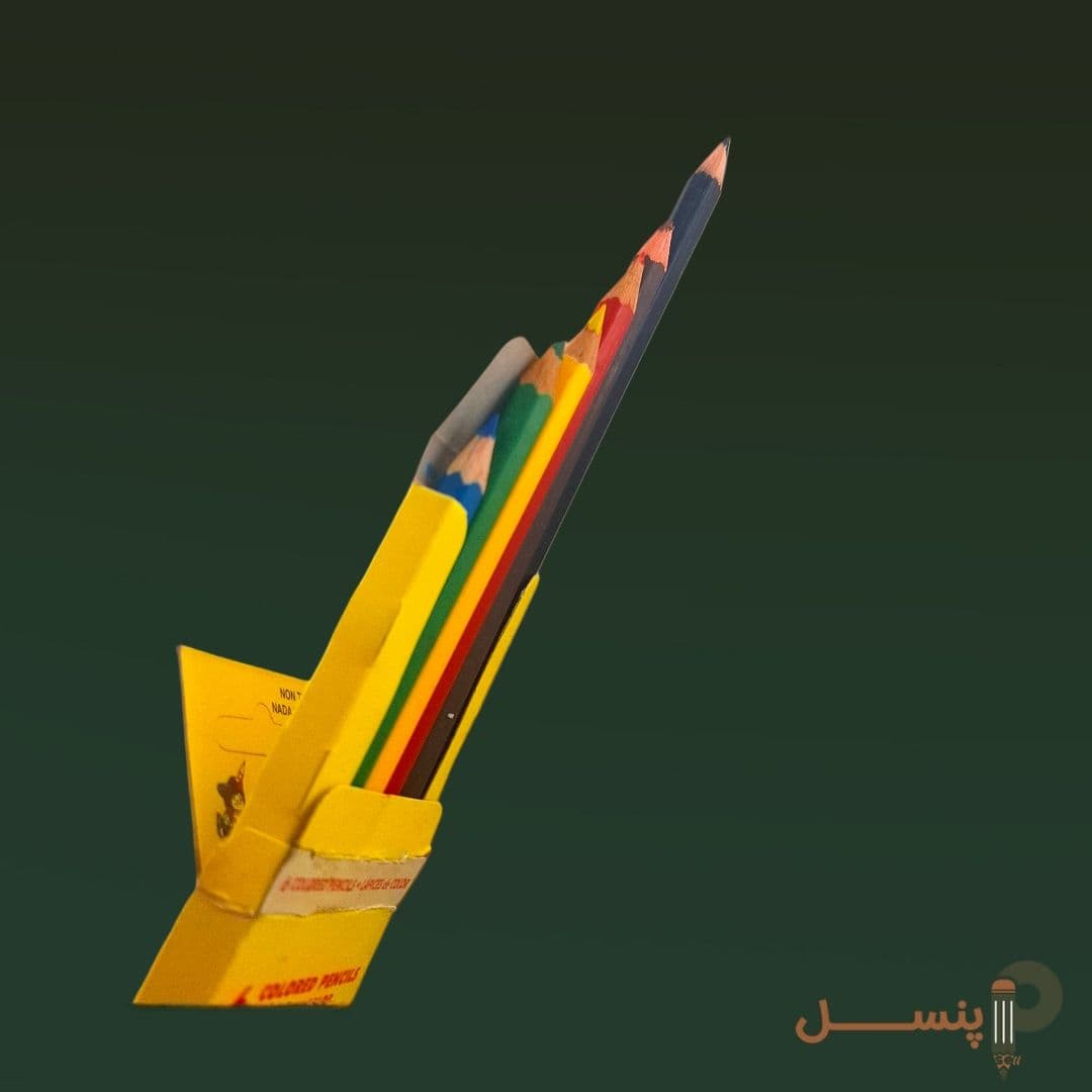 مداد رنگی 6 رنگ تخت مقوایی kI-KO — تصویر ۴