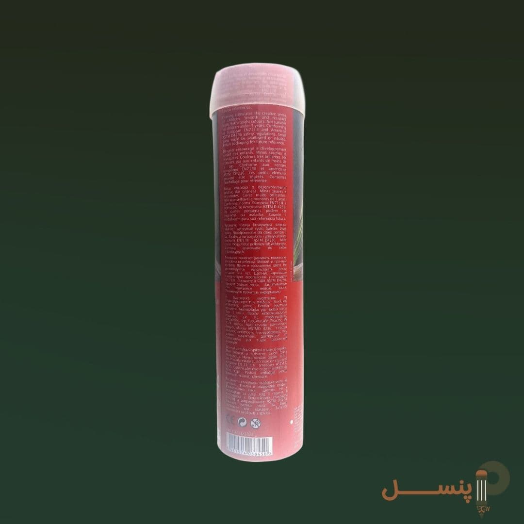 مداد رنگی 24 رنگ استوانه ای فلزی FACTIS — تصویر ۴