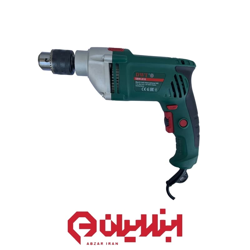 دریل 13 میلیمتر چکشی نیم تنه فلزی دی دبلیو تی مدل DWT SBM-810