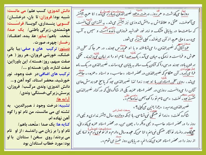 پاورپوینت درسنامه درس نهم فارسی نهم | راز موفقیت و آخرین پرسش (27147) — تصویر ۳
