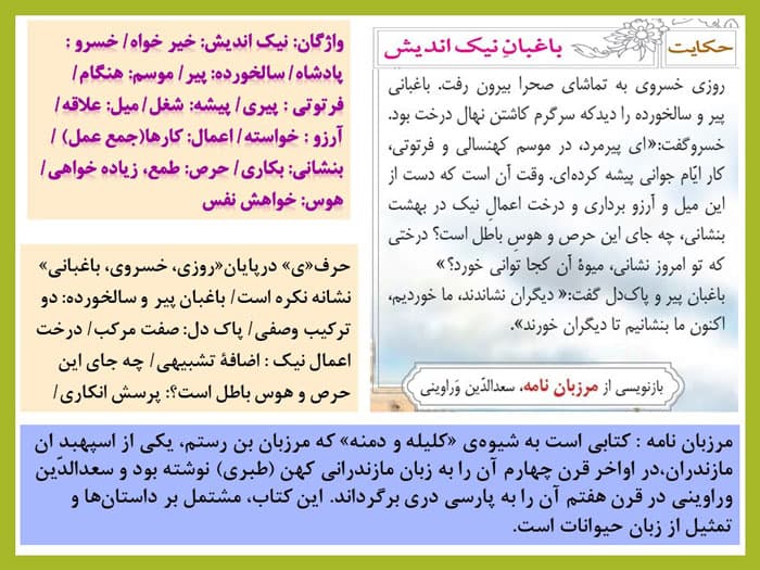 پاورپوینت درسنامه درس سوم فارسی نهم | مثل آیینه، کار و شایستگی (26876) — تصویر ۲