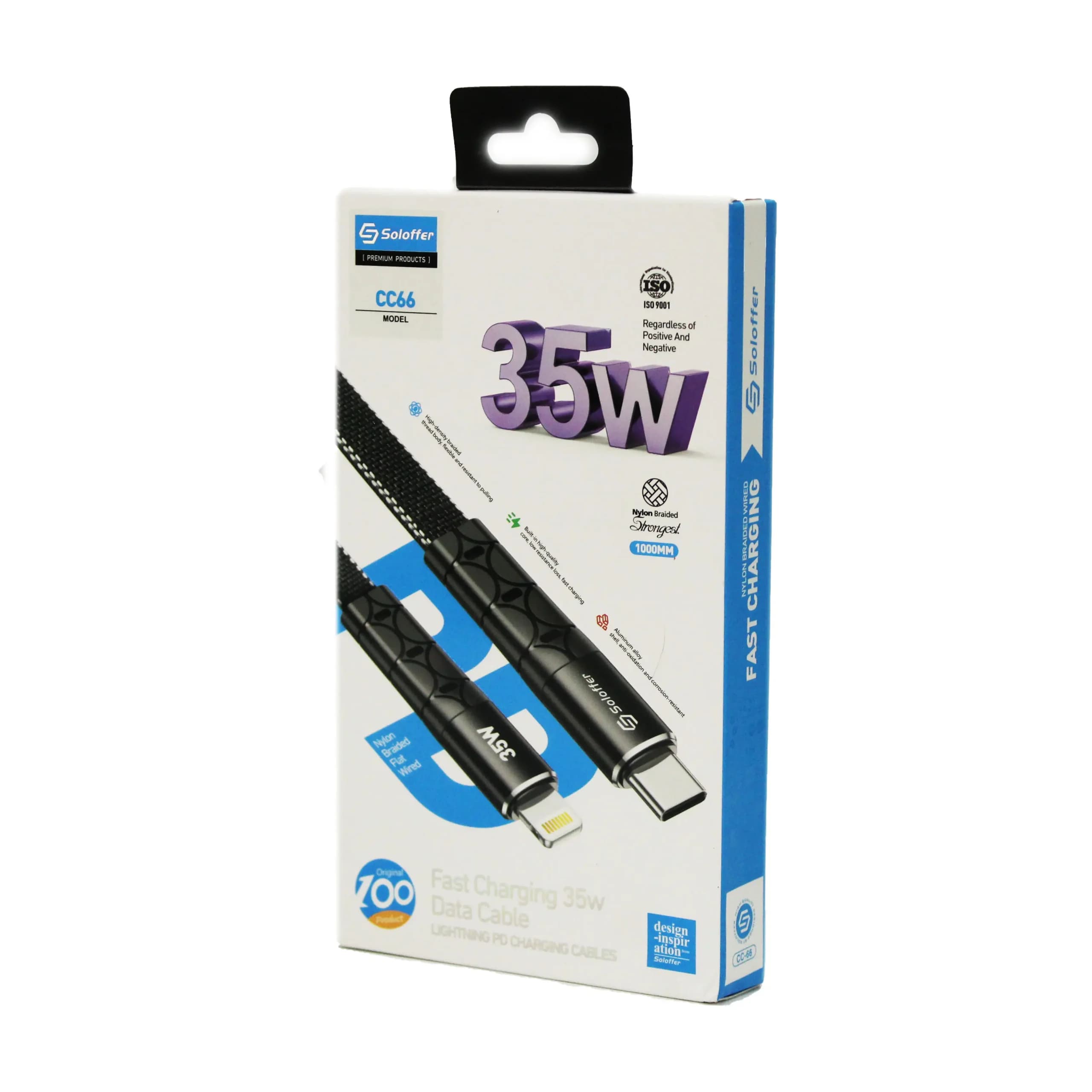 کابل شارژ Soloffer مدل CC-66 تایپ سی به لایتنینگ — تصویر ۲