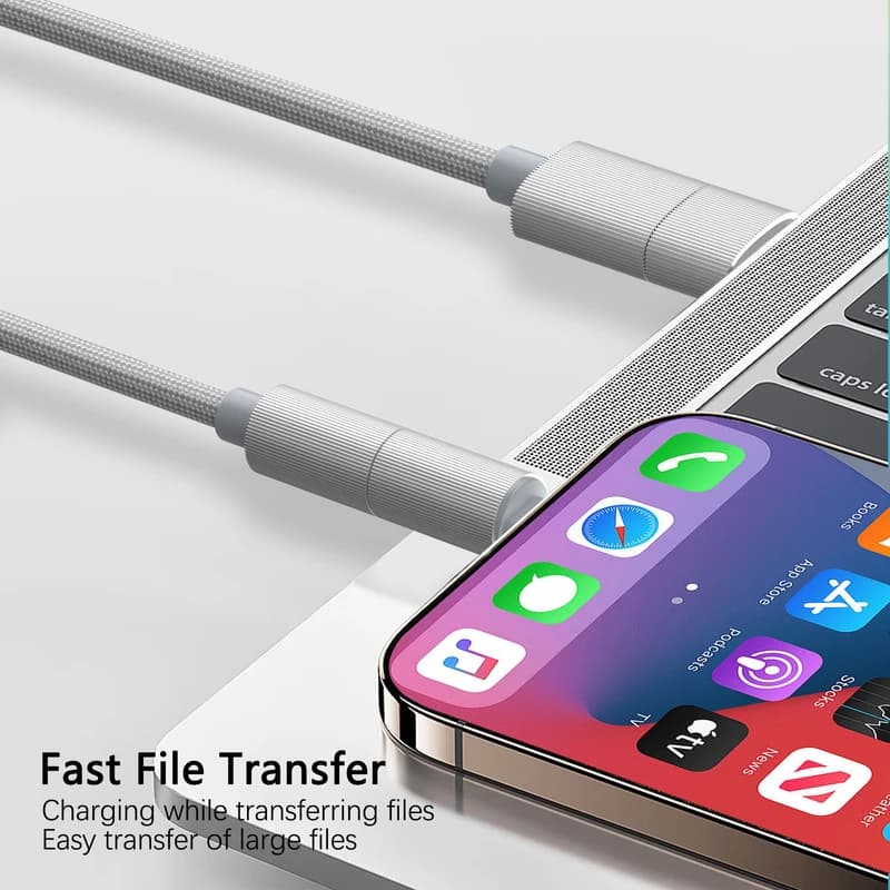 کابل تبدیل USB/USB-C به لایتنینگ/USB-C ارلدام مدل EC-IC06 — تصویر ۳
