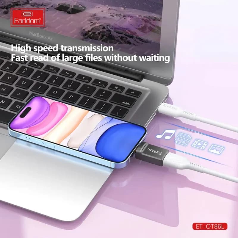 تبدیل OTG ارلدام مدل OT-86L لایتنینگ — تصویر ۳