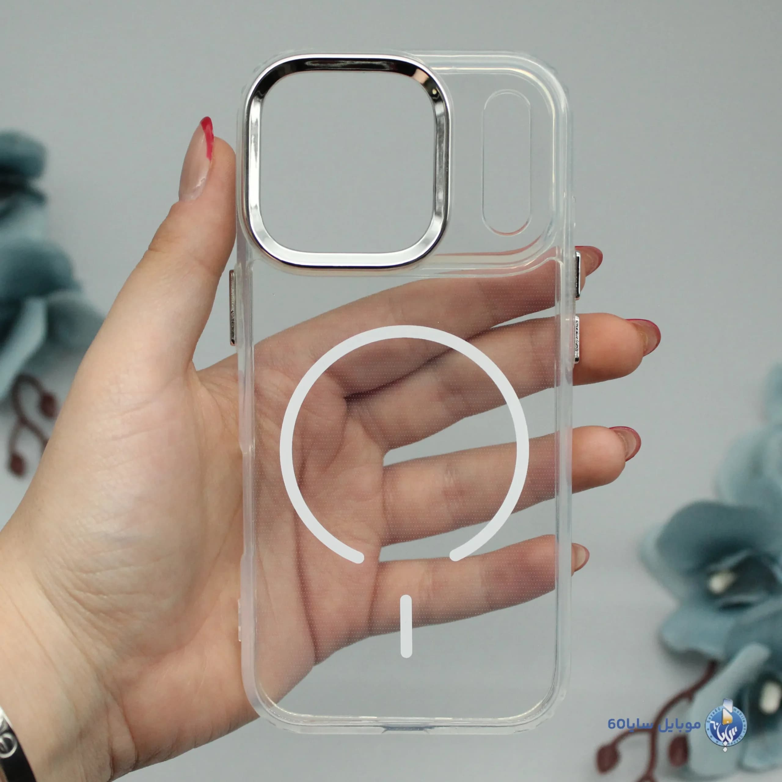 قاب موبایل iphone 17 Pro اپل مدل شفاف ژله ای طرح مگسیف