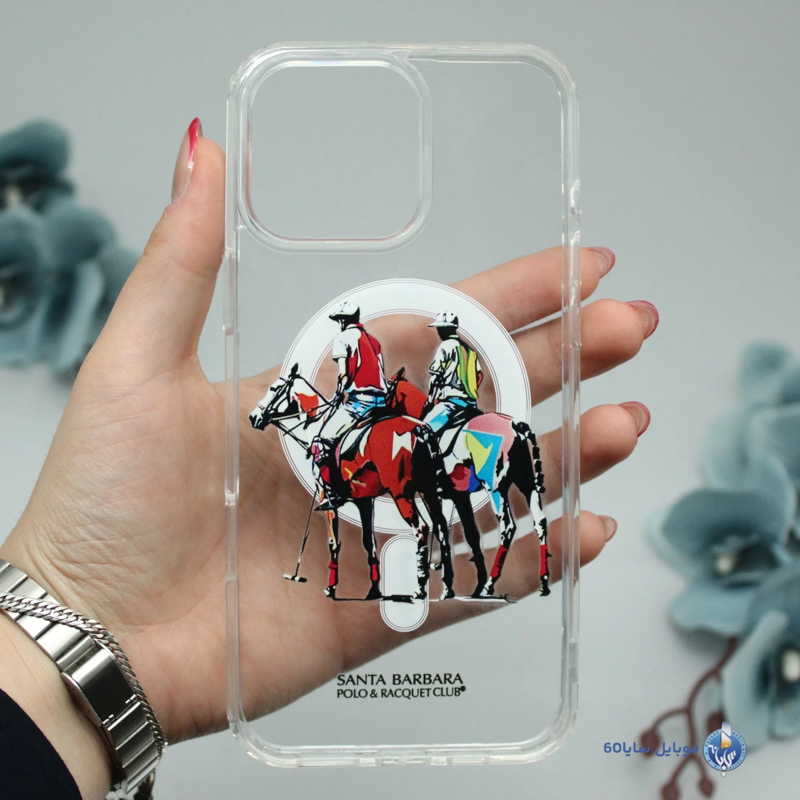 قاب موبایل iphone 16 Pro max مدل POLO شفاف مگسیف کد 0110 — تصویر ۲