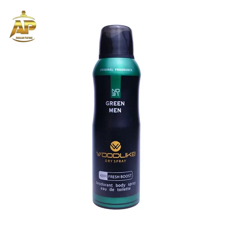 اسپری بدن مردانه وودلایک مدل گرین من Woodlike Green Men