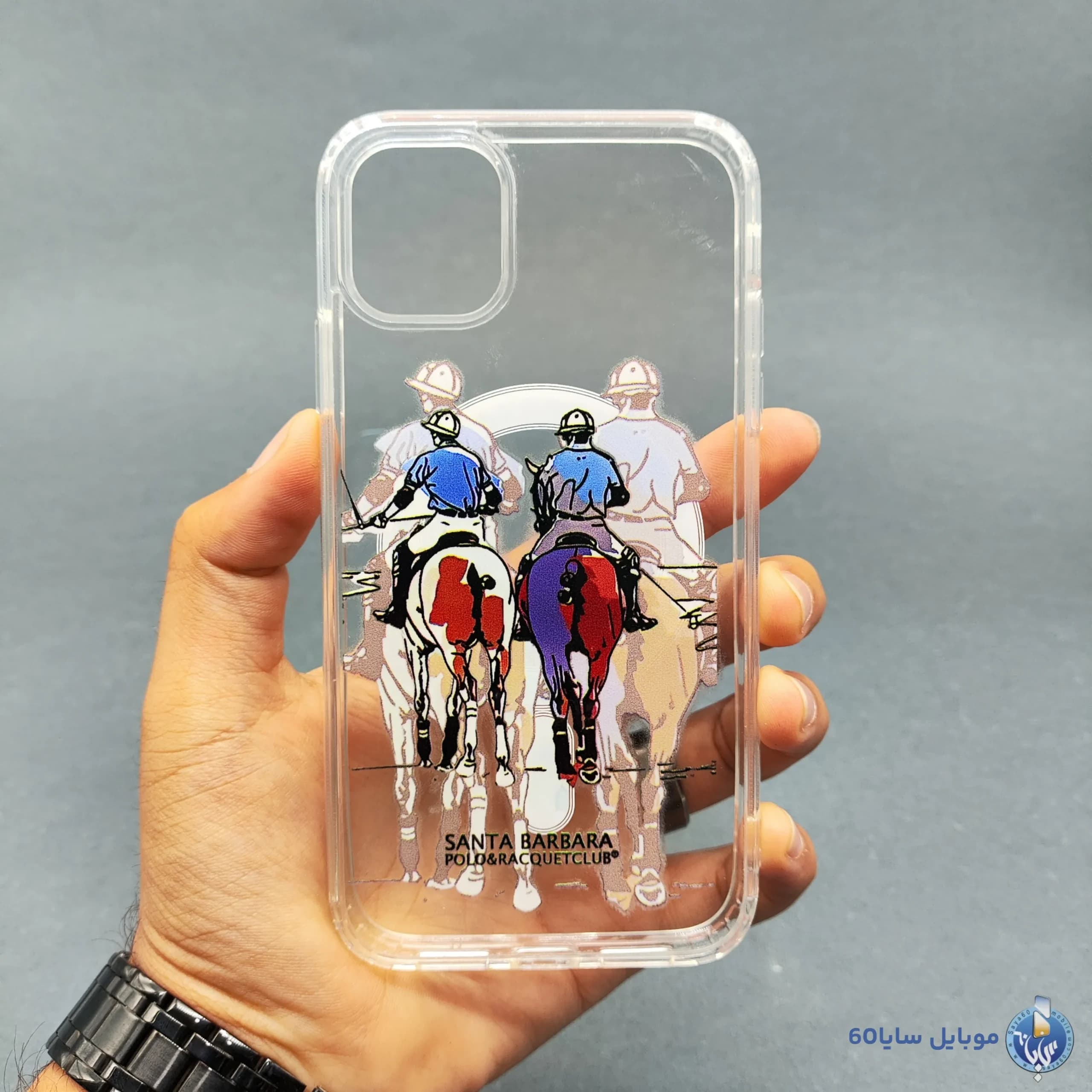 قاب موبایل iphone 12 Pro max مدل POLO شفاف مگسیف کد 096 — تصویر ۲