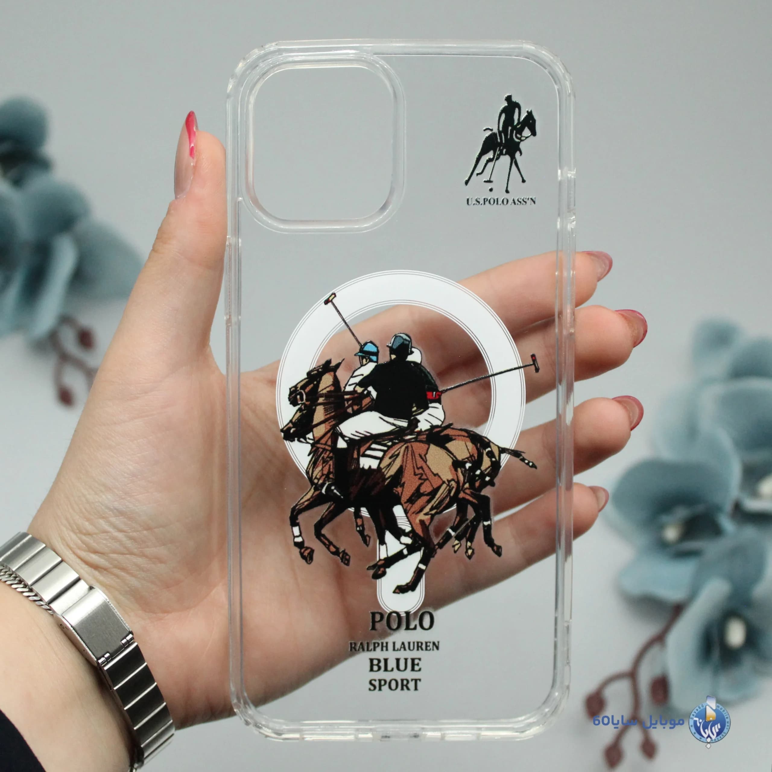 قاب موبایل iphone 12 Pro max مدل POLO شفاف مگسیف کد 094 — تصویر ۲