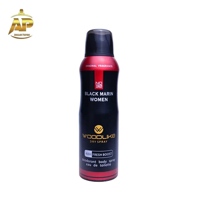 اسپری بدن زنانه وودلایک مدل بلک مارین Woodlike Black Marin