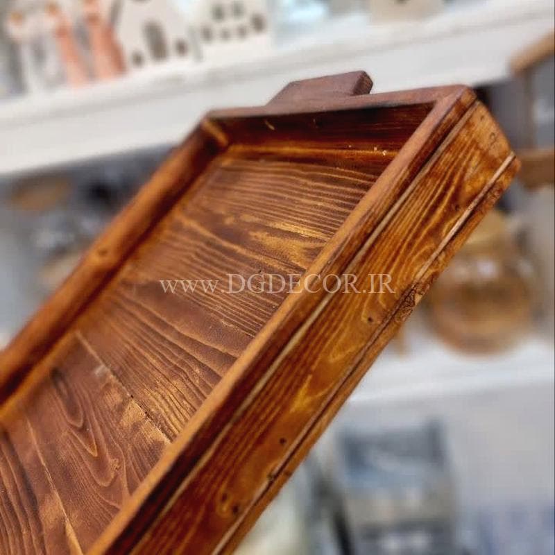 سینی پذیرایی یا ظرف چوبی سرو پذیرایی چوبی بزرگ در دو سایز — تصویر ۵