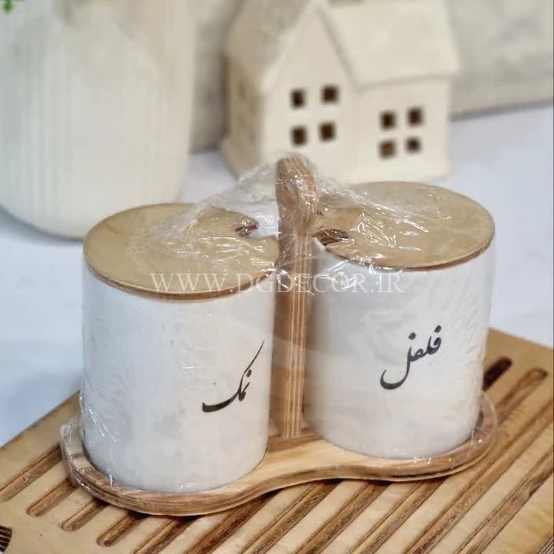 بانکه سرامیکی درب دار و استند دار دوتایی بزرگ — تصویر ۲