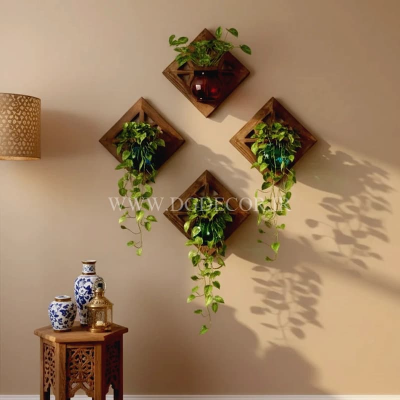 دیوارکوب چوبی گلدان دار مناسب انواع گل — تصویر ۲