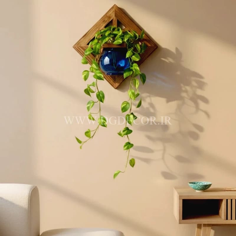 دیوارکوب چوبی گلدان دار مناسب انواع گل — تصویر ۵