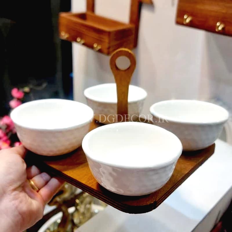 اردو چهارخانه دسته دار چوب سرامیک — تصویر ۲