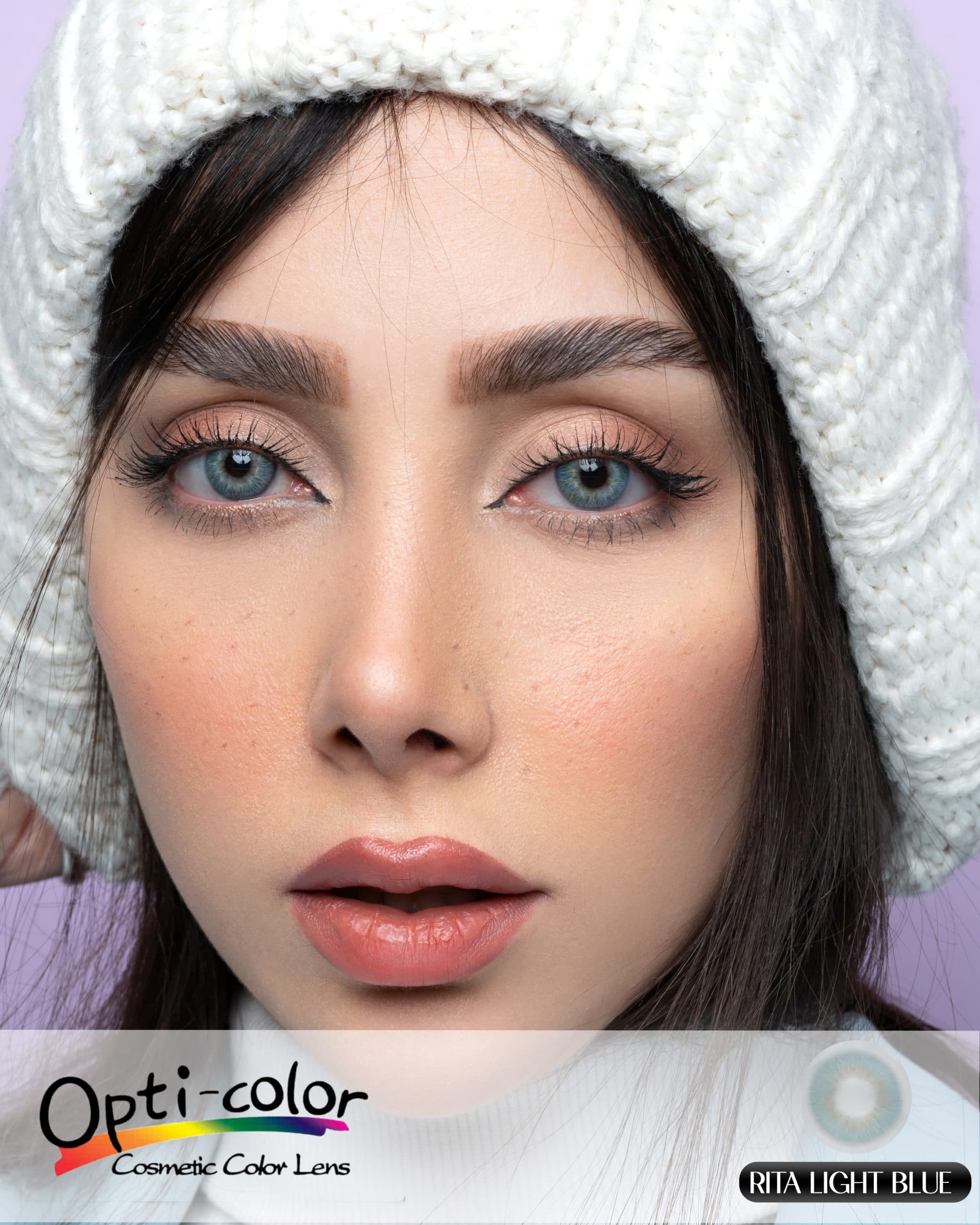 لنز رنگی اپتی کالر (OptiColor) مدل Rita-Light-Blue – آبی روشن