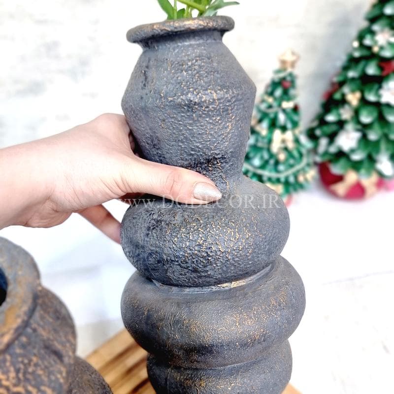 گلدان دکوراتیو دوتایی پله ای بزرگ — تصویر ۳