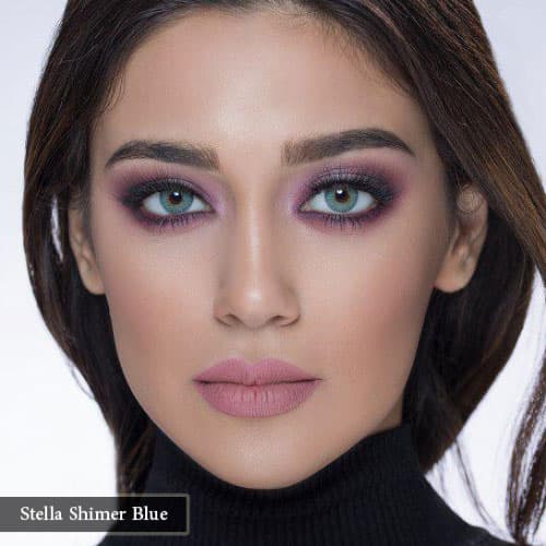 لنز طبی رنگی شیمربلو Shimer blue
